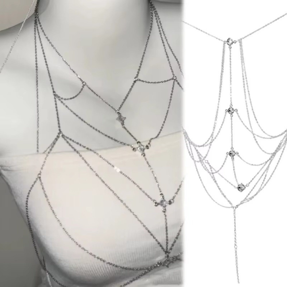 Body Jewelry Unique - Cadena de Pecho con Brillantina y