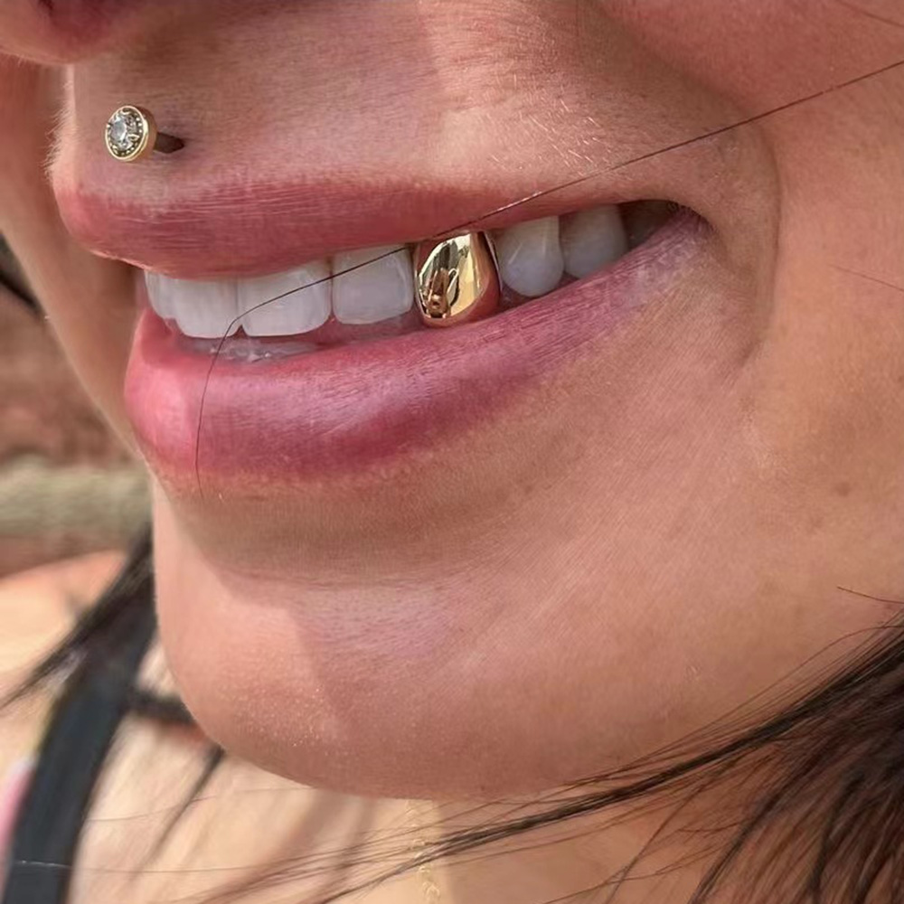 Body Jewelry Gold Plated - RACHELZ HipHop clásico de un solo