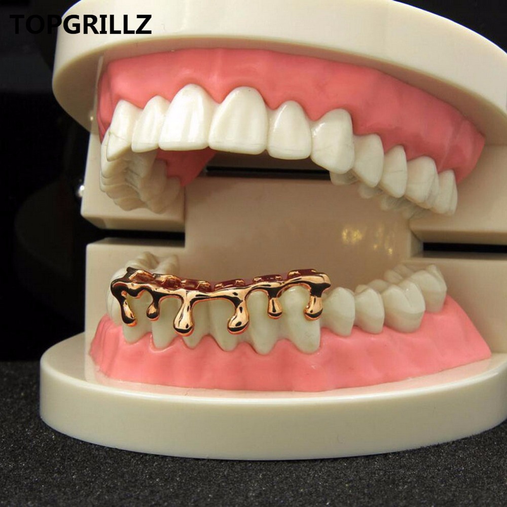 TOPGRILLZ-Tapas de goteo para  - Body Jewelry Gold Plated reseña y precio