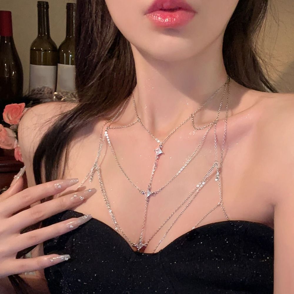 Cadena de Pecho con Brillantes - Body Jewelry Unique reseña y precio