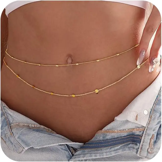 Cadena para el cuerpo impermea - Body Jewelry Gold Plated reseña y precio