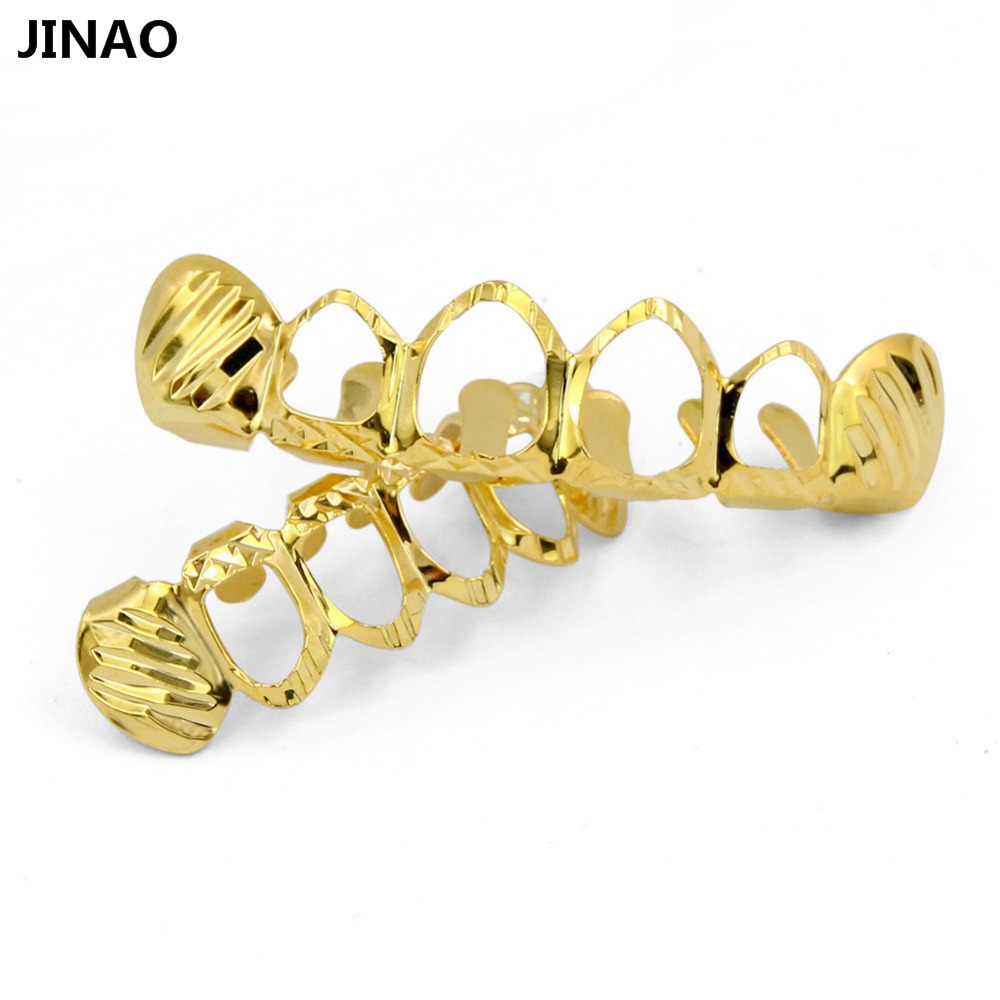 JINAO-Juego de Grillz de corte - Body Jewelry Gold Plated reseña y precio