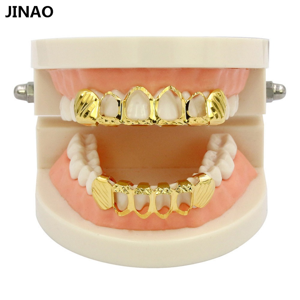 JINAO-Juego de Grillz de corte - Body Jewelry Gold Plated reseña y precio