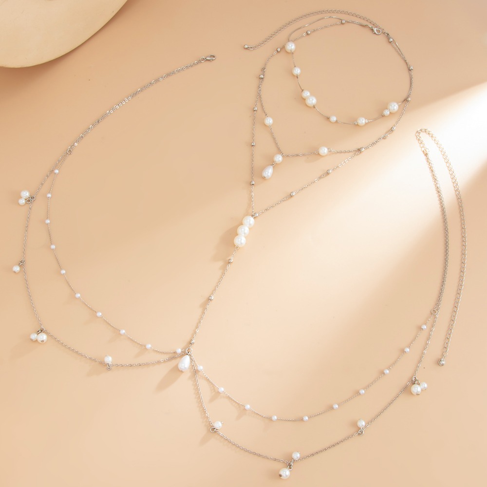 Collar de perlas de imitación  - Body Jewelry Charms reseña y precio