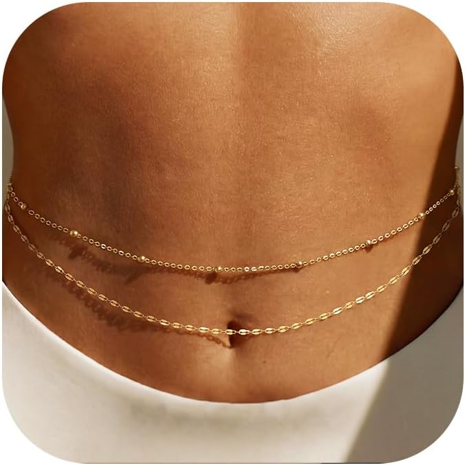 Cadena de cintura chapada en o - Body Jewelry Gold Plated reseña y precio
